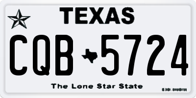TX license plate CQB5724