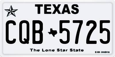 TX license plate CQB5725