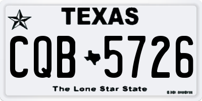 TX license plate CQB5726