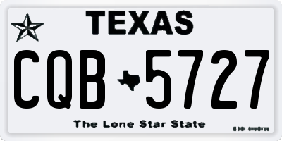 TX license plate CQB5727