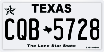TX license plate CQB5728