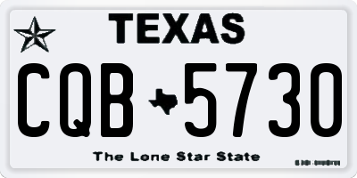 TX license plate CQB5730