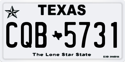 TX license plate CQB5731