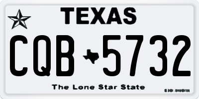 TX license plate CQB5732