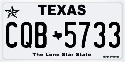 TX license plate CQB5733