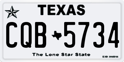 TX license plate CQB5734