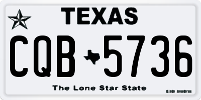 TX license plate CQB5736