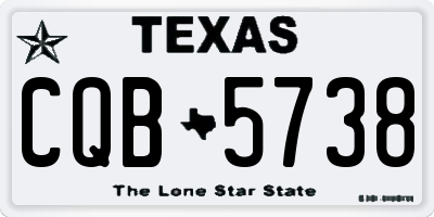 TX license plate CQB5738