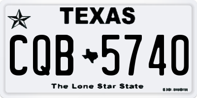 TX license plate CQB5740