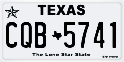 TX license plate CQB5741