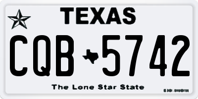 TX license plate CQB5742