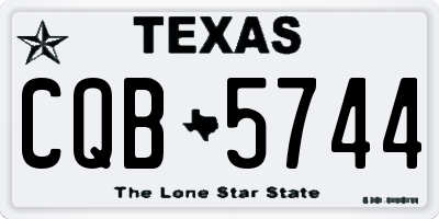 TX license plate CQB5744