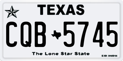 TX license plate CQB5745