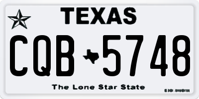 TX license plate CQB5748