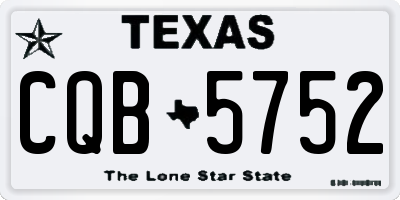 TX license plate CQB5752