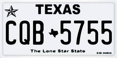 TX license plate CQB5755