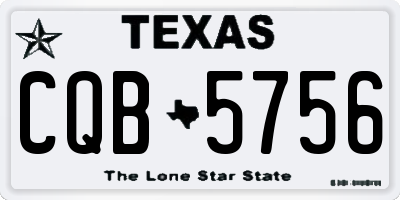 TX license plate CQB5756