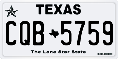 TX license plate CQB5759