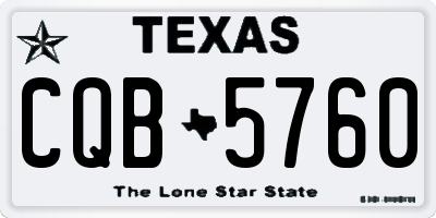 TX license plate CQB5760