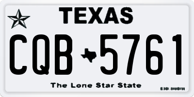 TX license plate CQB5761