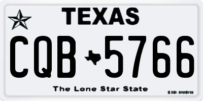 TX license plate CQB5766