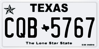 TX license plate CQB5767