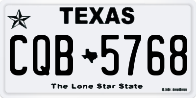 TX license plate CQB5768