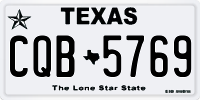 TX license plate CQB5769