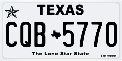TX license plate CQB5770