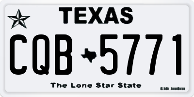 TX license plate CQB5771