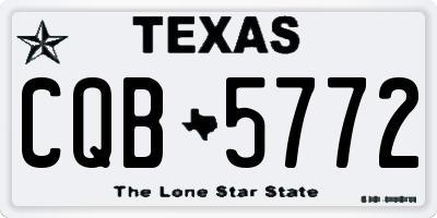 TX license plate CQB5772