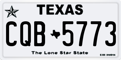 TX license plate CQB5773