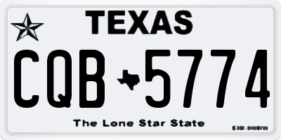 TX license plate CQB5774