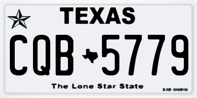 TX license plate CQB5779
