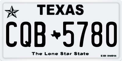 TX license plate CQB5780