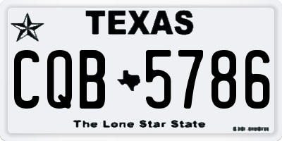 TX license plate CQB5786