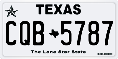 TX license plate CQB5787