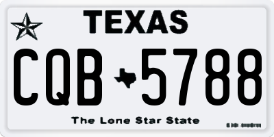 TX license plate CQB5788