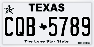TX license plate CQB5789