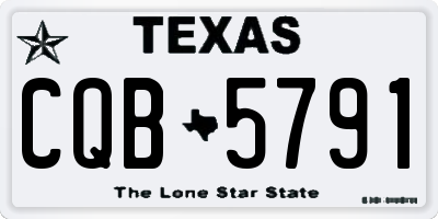 TX license plate CQB5791