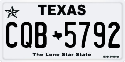 TX license plate CQB5792