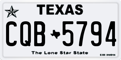 TX license plate CQB5794