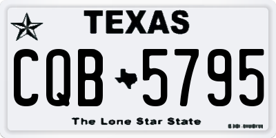 TX license plate CQB5795