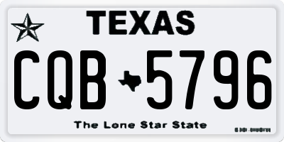 TX license plate CQB5796