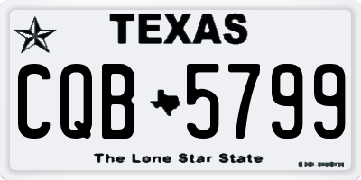 TX license plate CQB5799