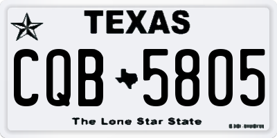 TX license plate CQB5805