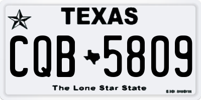 TX license plate CQB5809