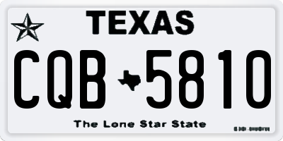 TX license plate CQB5810