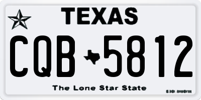 TX license plate CQB5812