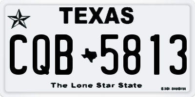TX license plate CQB5813